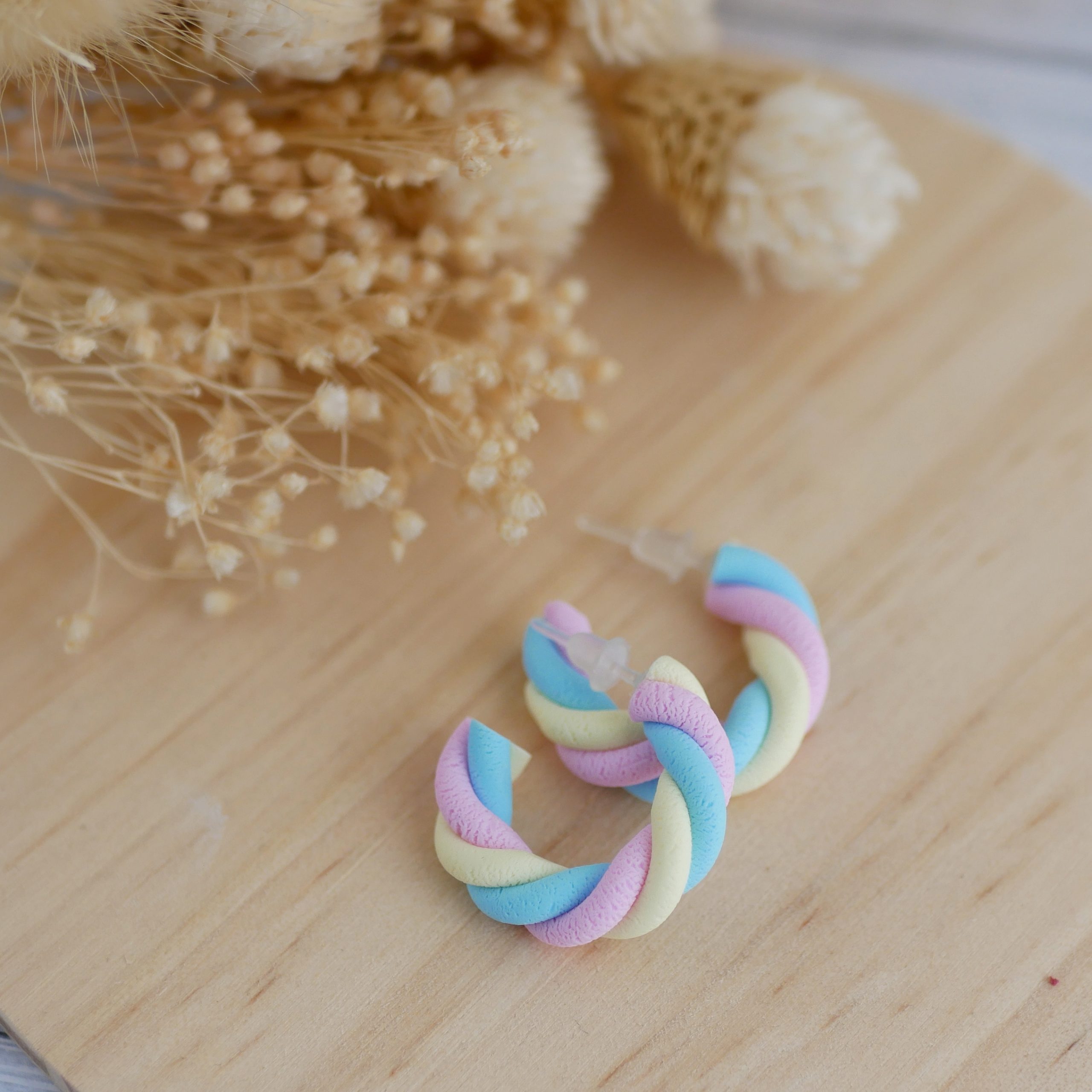 Pendientes de aro "nube dulce"