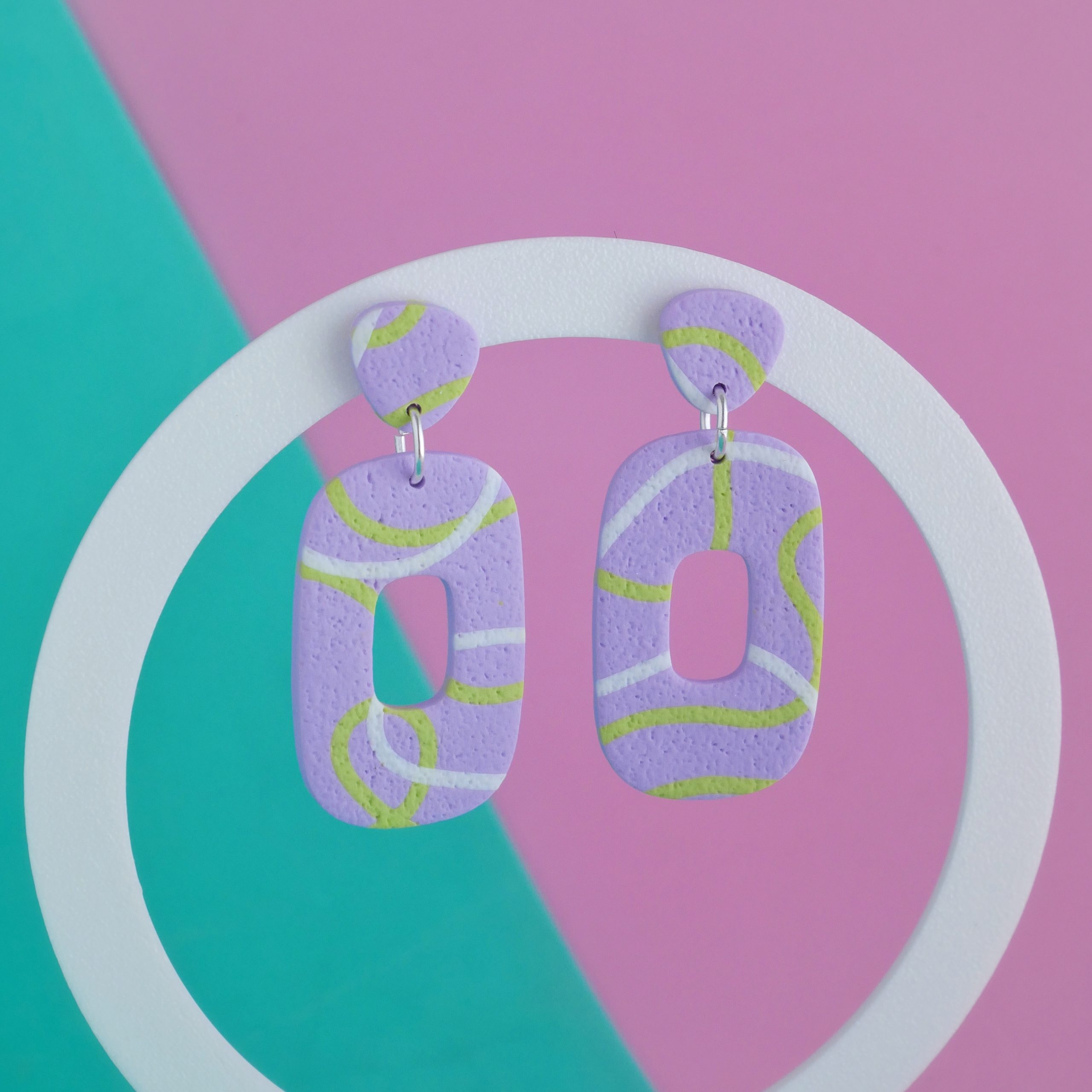 Pendientes ‘Retro Vibes’ – Geométricos ochenteros