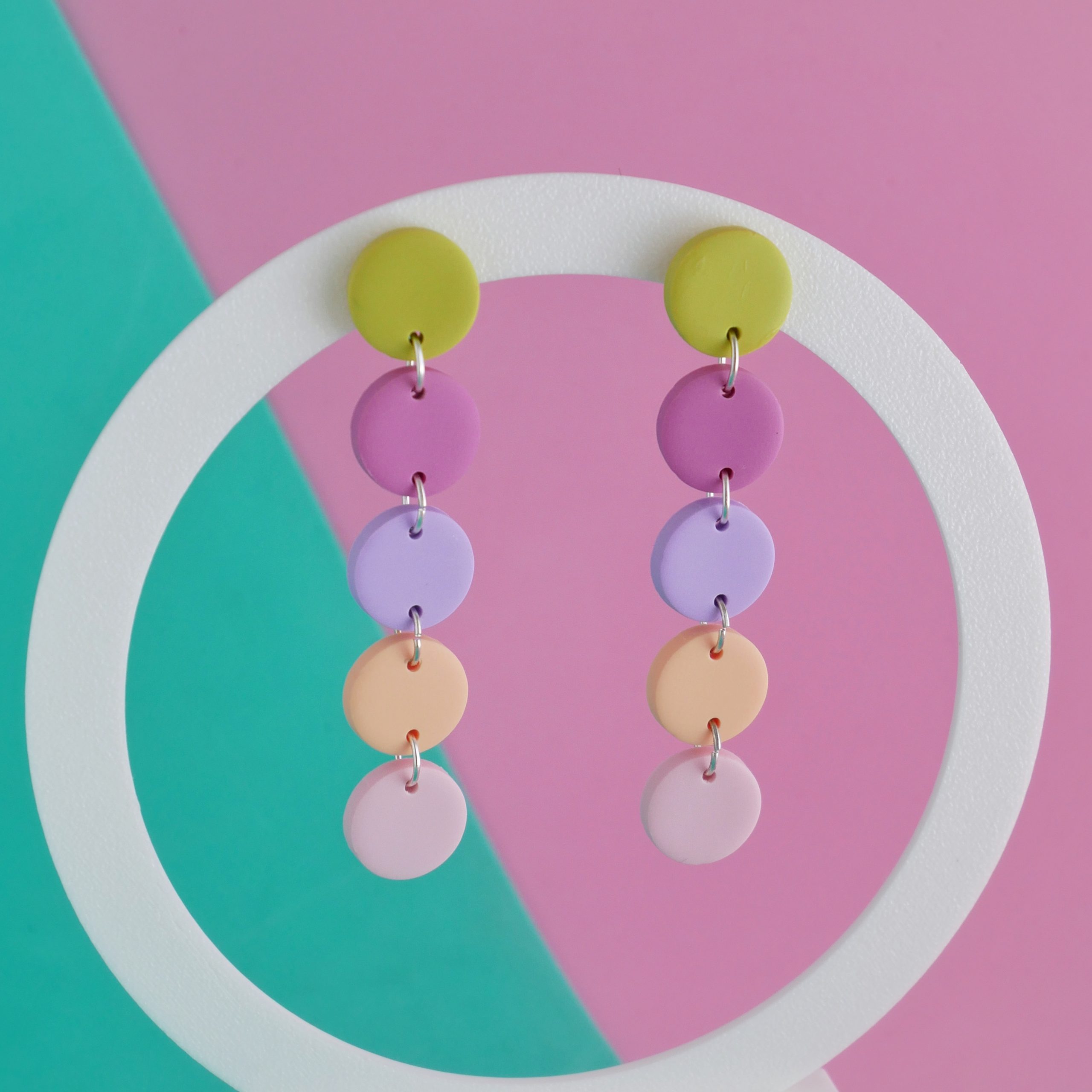 Pendientes ‘Confeti’ – Verde y tonos pastel