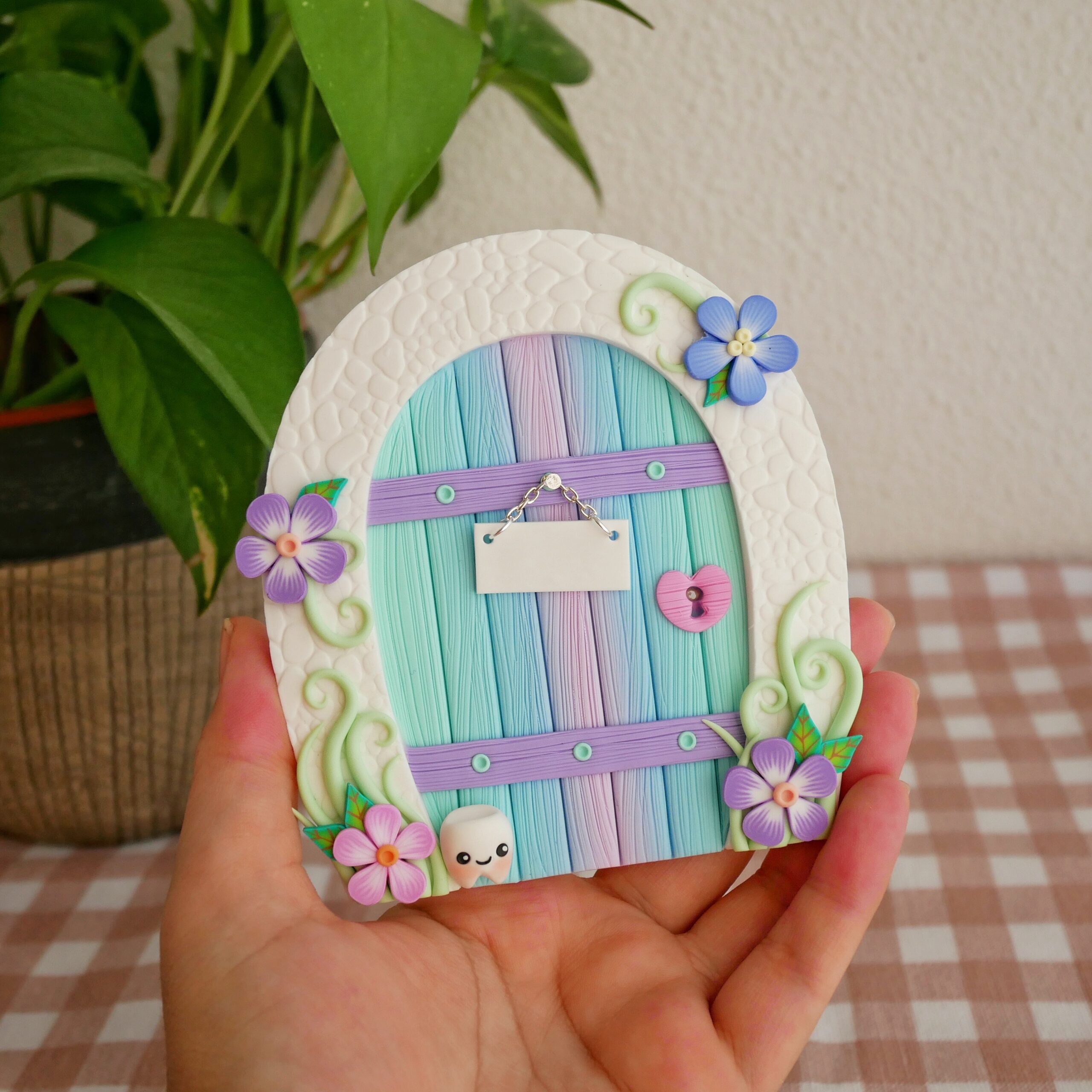 Puerta mágica Pérez azul y rosa - Imagen 2