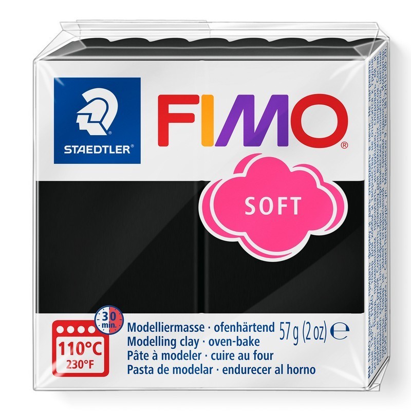 Fimo Soft 57 g - Negro 9