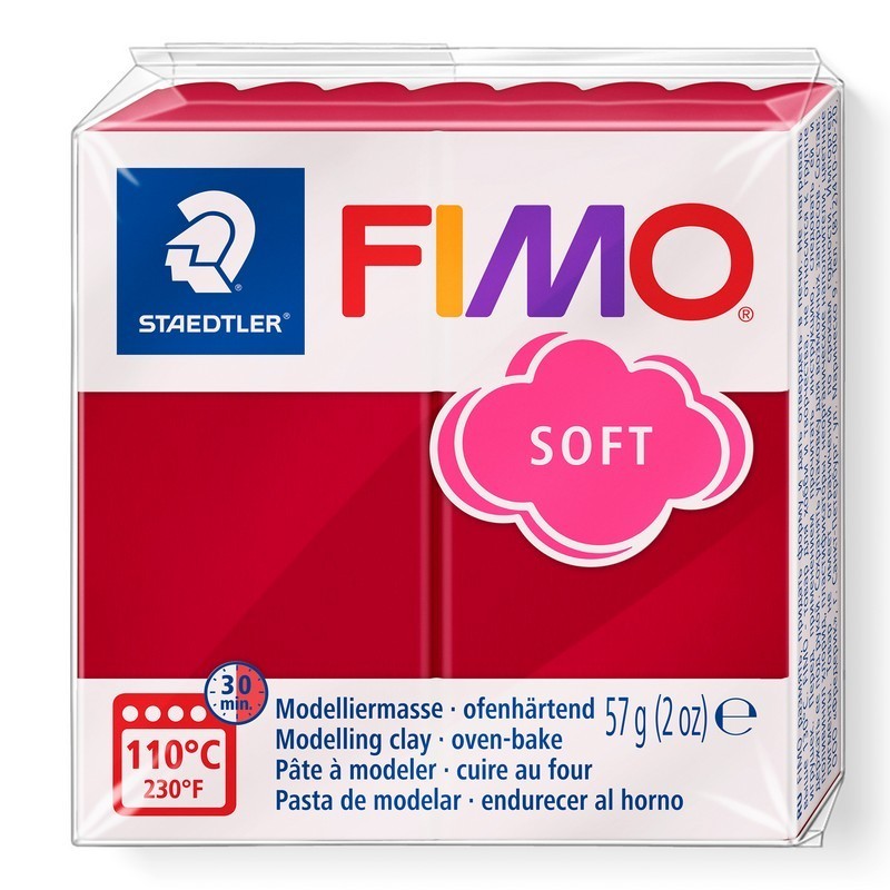 Fimo Soft 57 g - Rojo cereza 26
