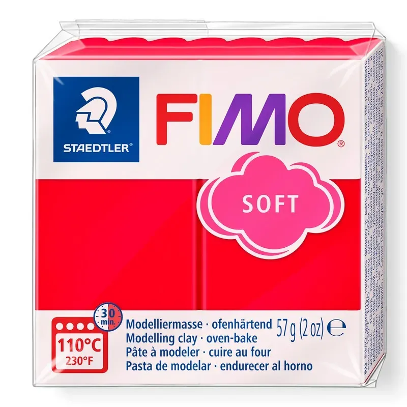 fimo soft rojo indio