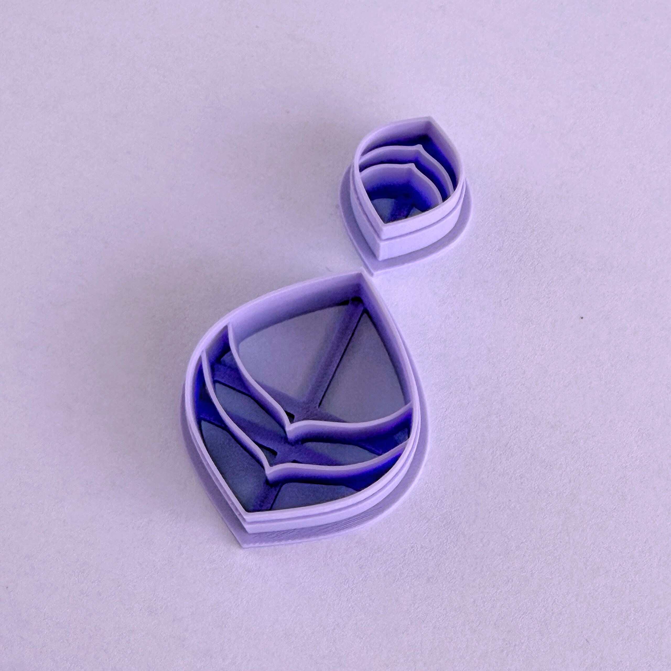 Cortador de arcilla polimerica elegante dos piezas