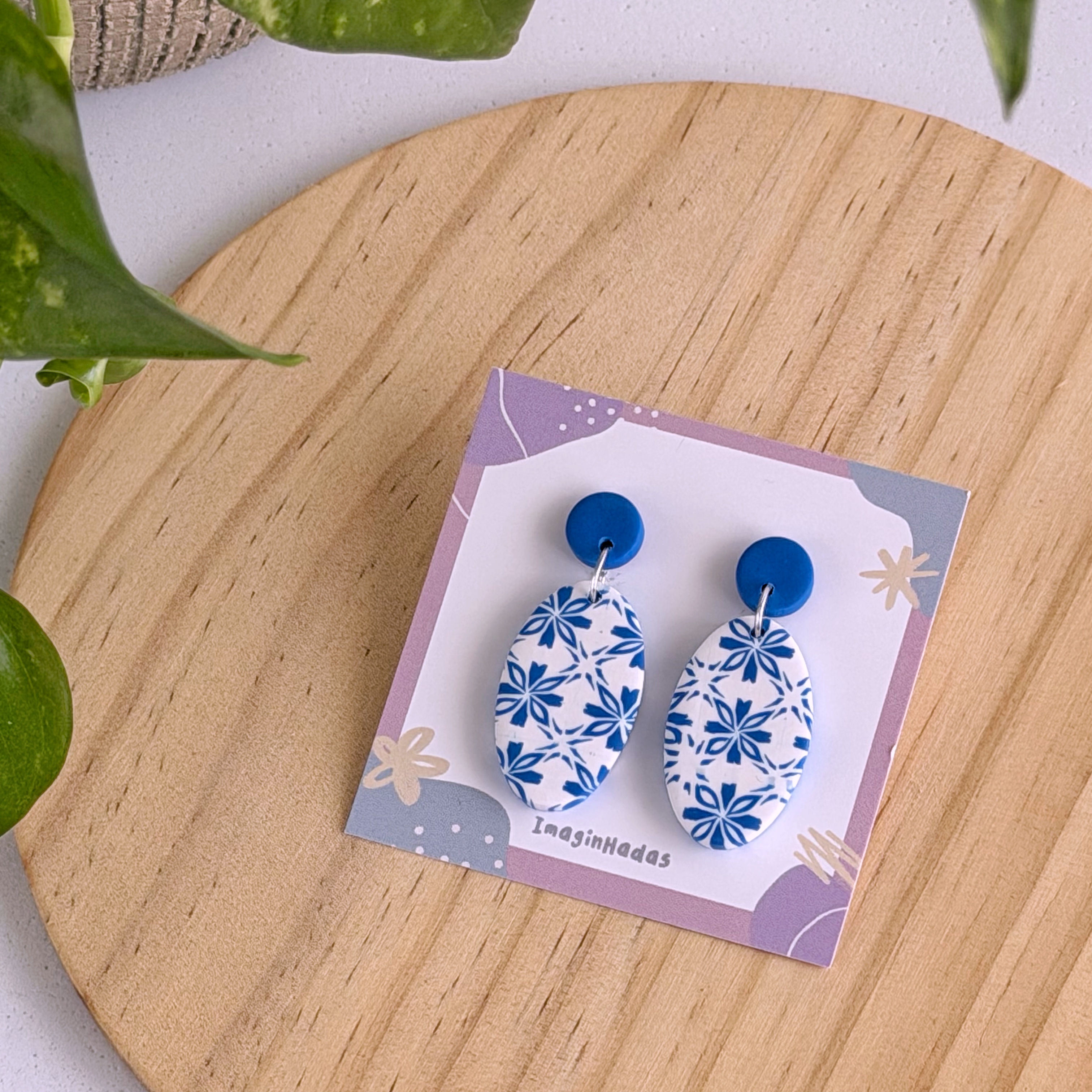 Pendientes estampados "Azulejo portugués" Vol.1 - Imagen 6