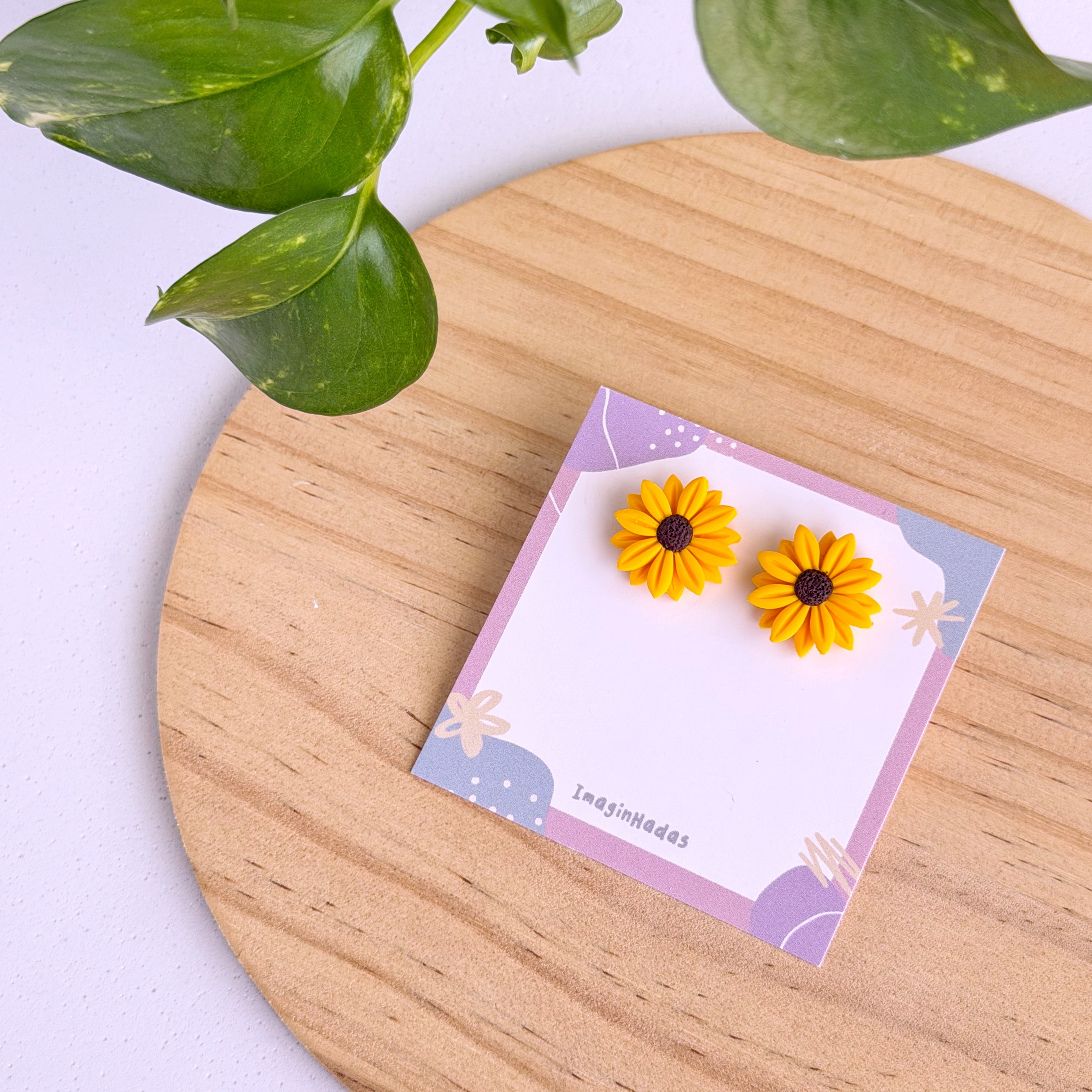 Pendientes girasol