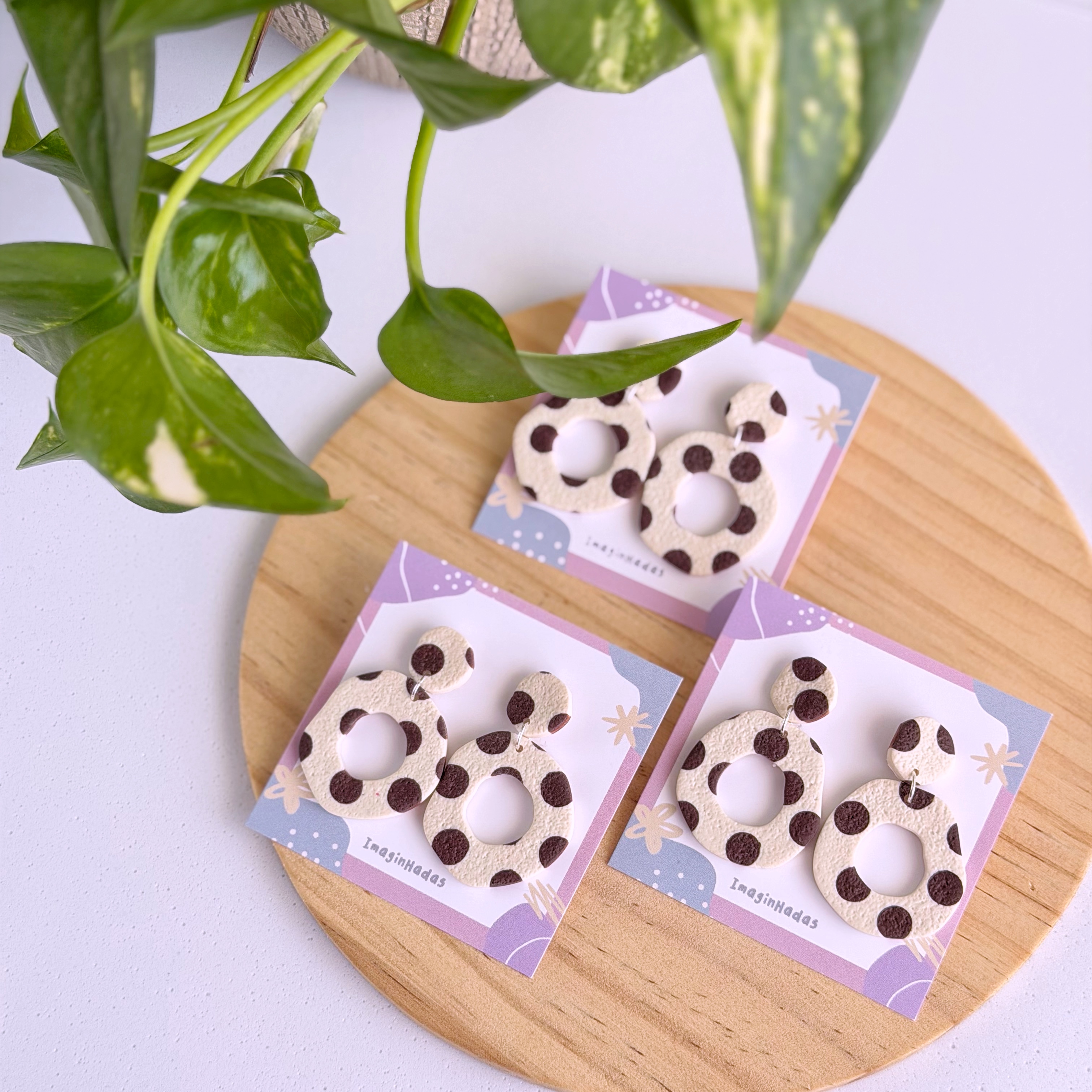 Pendientes estampados Chip-choc