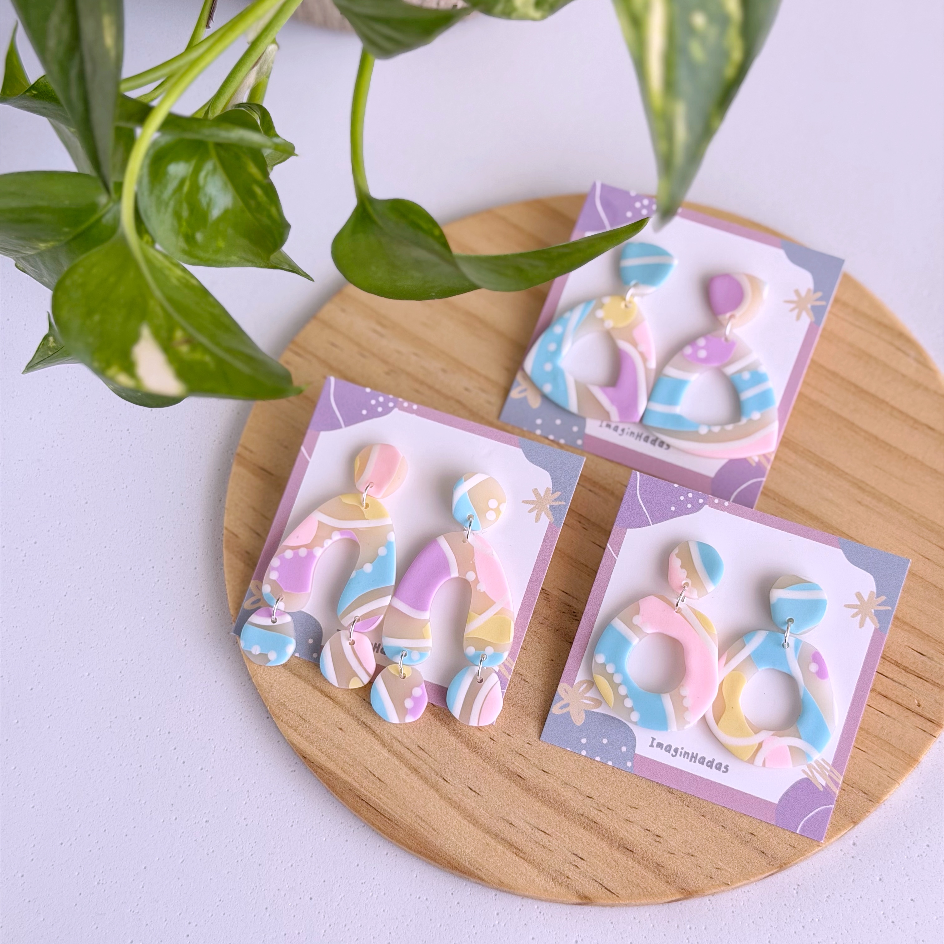 Pendientes estampados Imaginhadas